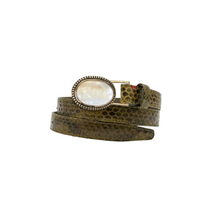 BABY CEINTURE PYTHON KAKI CLARIS VIROT