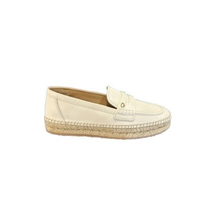 LIDO MOC CORDE CUIR BLANC GIANVITO ROSSI