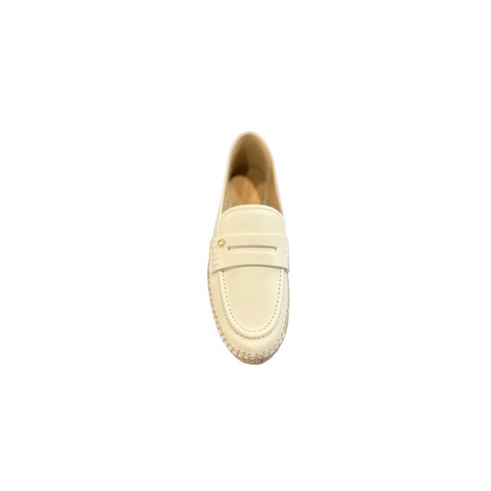 LIDO MOC CORDE CUIR BLANC GIANVITO ROSSI