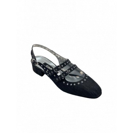 QUEEN SLINGBACK JEANS NOIR CAREL