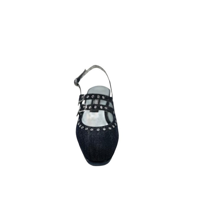 QUEEN SLINGBACK JEANS NOIR CAREL
