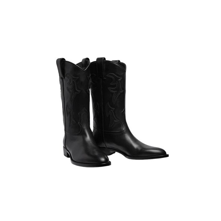 SR470804 MI-BOTTE FOULARD NOIR SARTORE