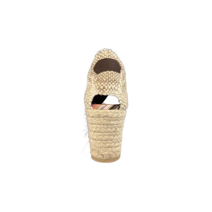 EVA ESPADRILLE COMPENSE 60 MULTICO ORANGE MARR MISSONI