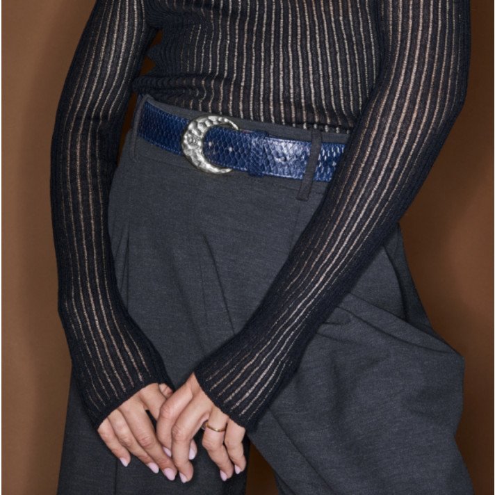 CEINTURE PYTHON NAVY CLARIS VIROT