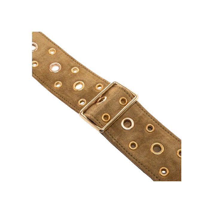 BANDOULIERE DAIN OLIVE OILLET OR CLARIS VIROT