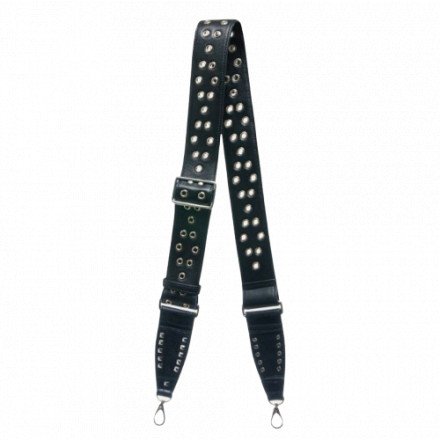 BANDOULIERE NOIR OEILLET ARGENT CLARIS VIROT