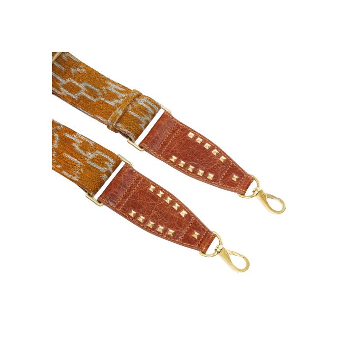 BANDOULIERE TISSUS ENDEK CAMEL/OR CLARIS VIROT