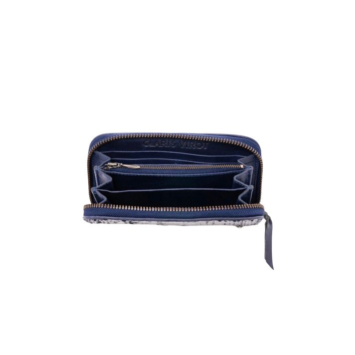 PORTEFEUILLE BOB PYTHON NAVY CLARIS VIROT