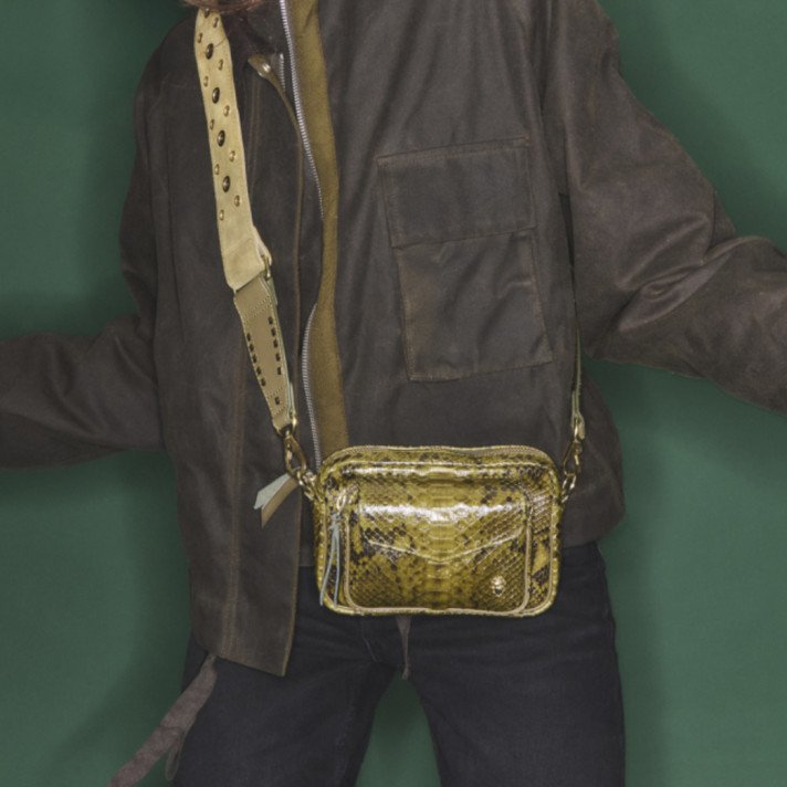 SAC BABY CHARLY PYTHON KAKI CLARIS VIROT