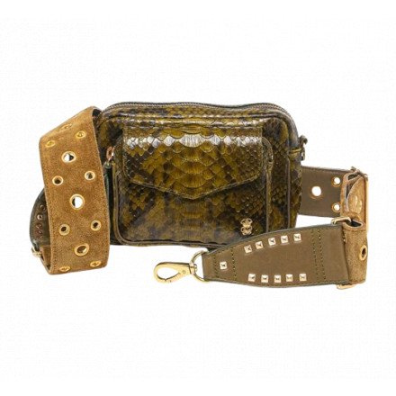 SAC BABY CHARLY PYTHON KAKI CLARIS VIROT