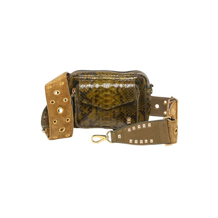 SAC BABY CHARLY PYTHON KAKI CLARIS VIROT