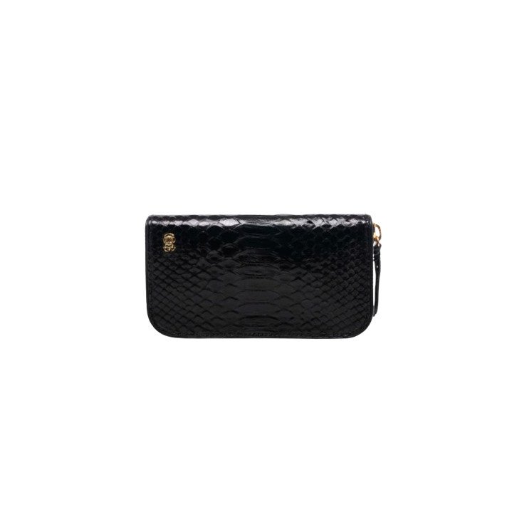PORTEFEUILLE BOB PYTHON BLACK CLARIS VIROT