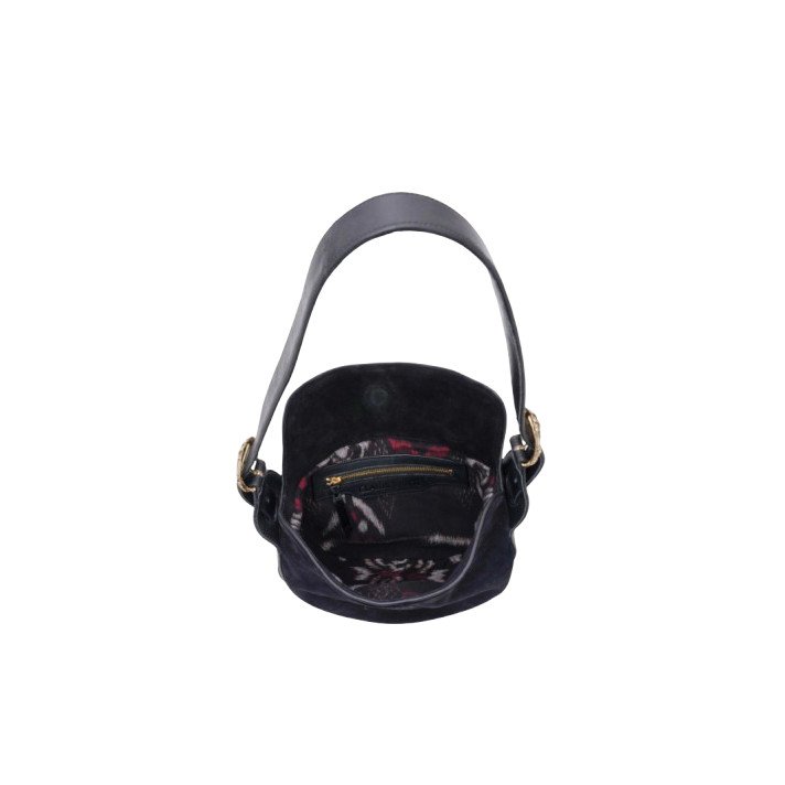 SAC ESTELLE VEAU VELOURS NOIR CLARIS VIROT