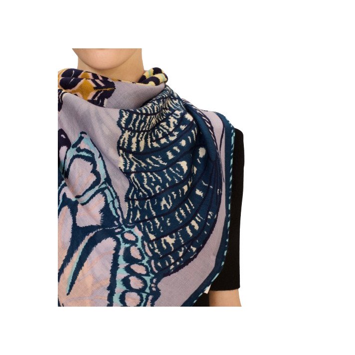 CARRE 130 PAPILLONS GRIS INOUI EDITIONS