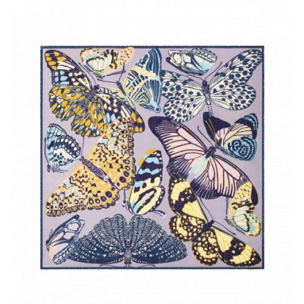 CARRE 130 PAPILLONS GRIS INOUI EDITIONS