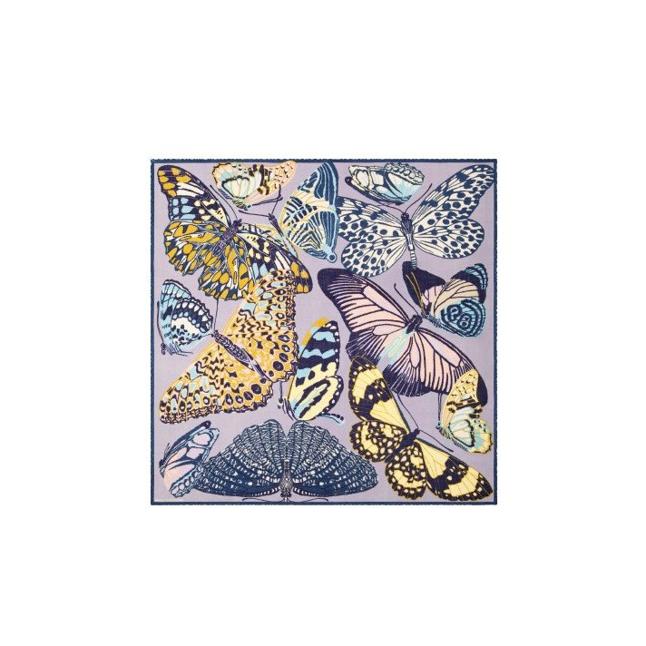 CARRE 130 PAPILLONS GRIS INOUI EDITIONS