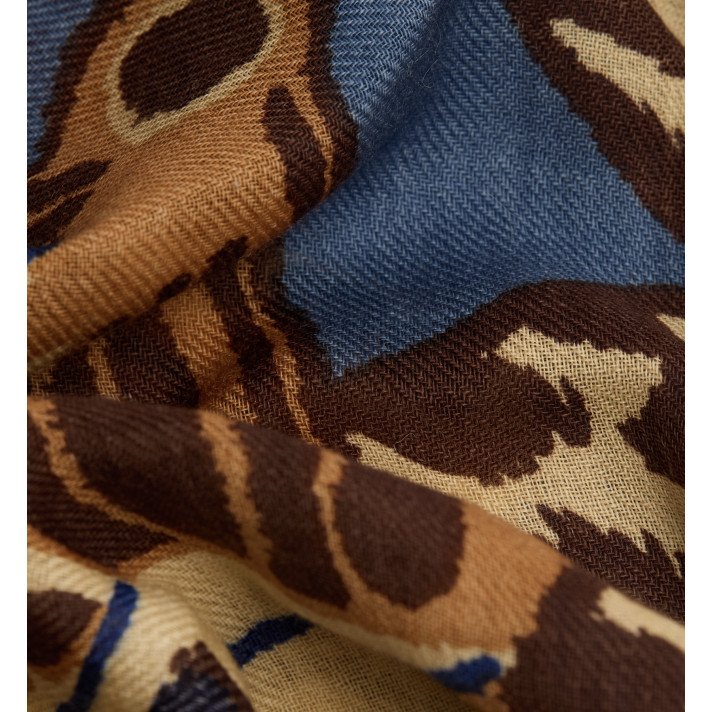 CARRE 130 PAPILLONS BLEU CANARD INOUI EDITIONS