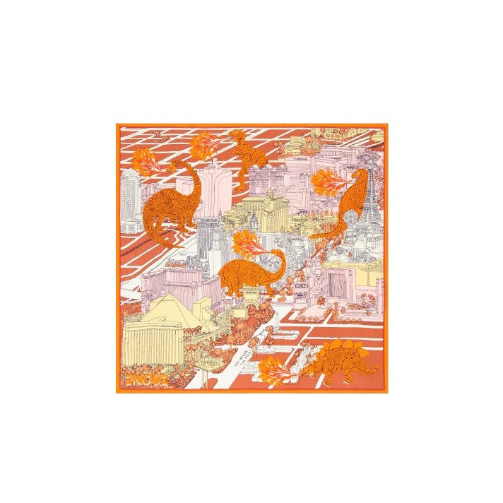 CARRE 65 VEGAS ORANGE INOUI EDITIONS