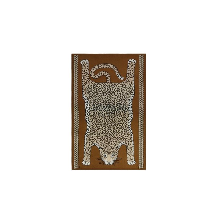 PLAID 130 LEOPARD BEIGE INOUI EDITIONS