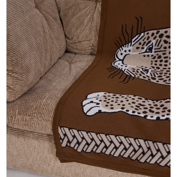 PLAID 130 LEOPARD BEIGE INOUI EDITIONS