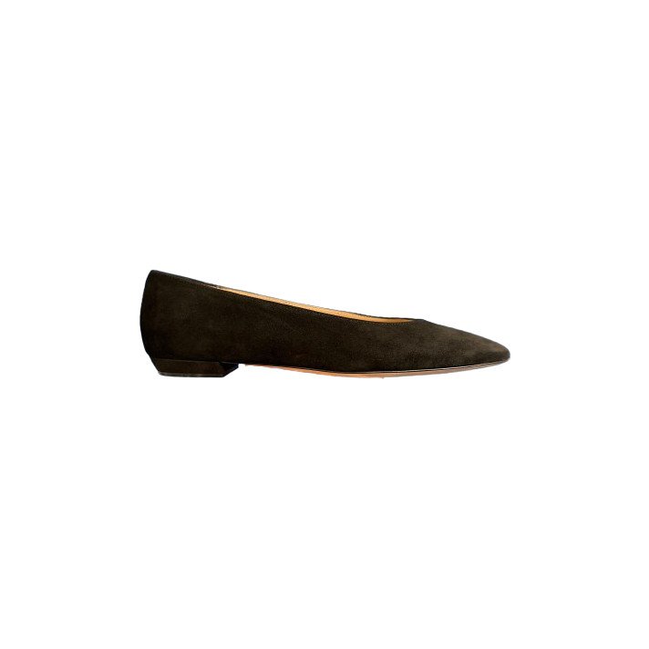 AMELIA FLAT DAIM NOIR GIANVITO ROSSI