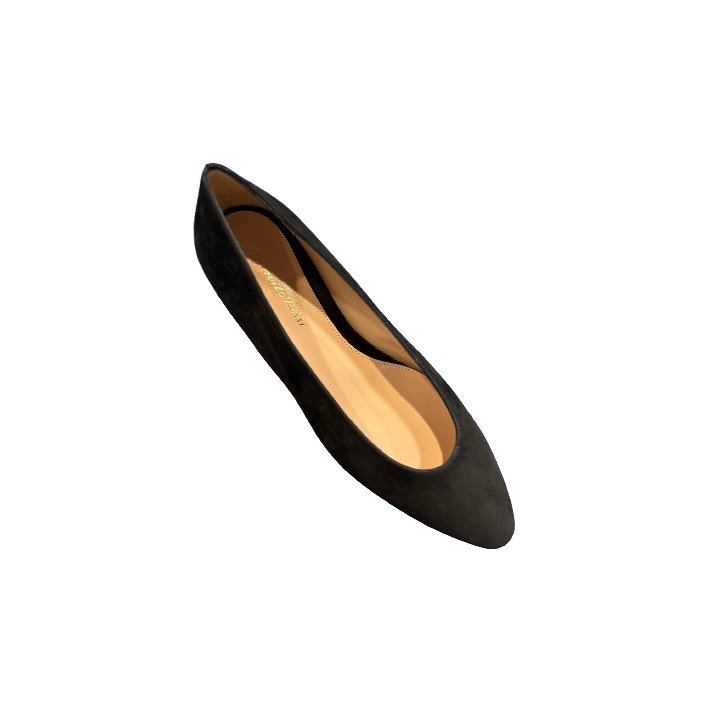 AMELIA FLAT DAIM NOIR GIANVITO ROSSI