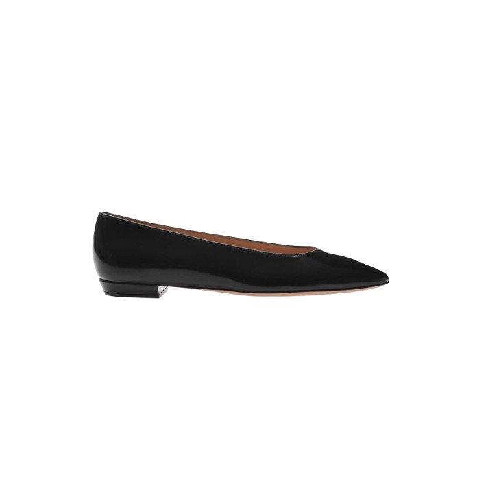 AMELIA FLAT VERNIS NOIR GIANVITO ROSSI