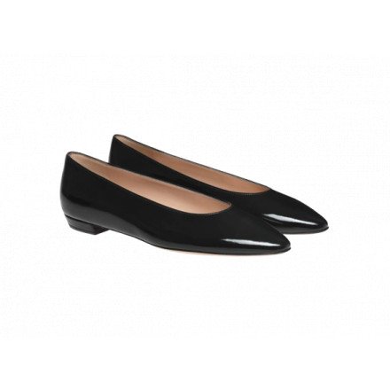 AMELIA FLAT VERNIS NOIR GIANVITO ROSSI