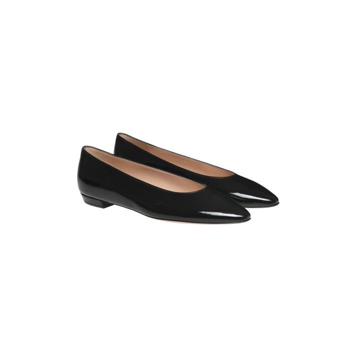 AMELIA FLAT VERNIS NOIR GIANVITO ROSSI