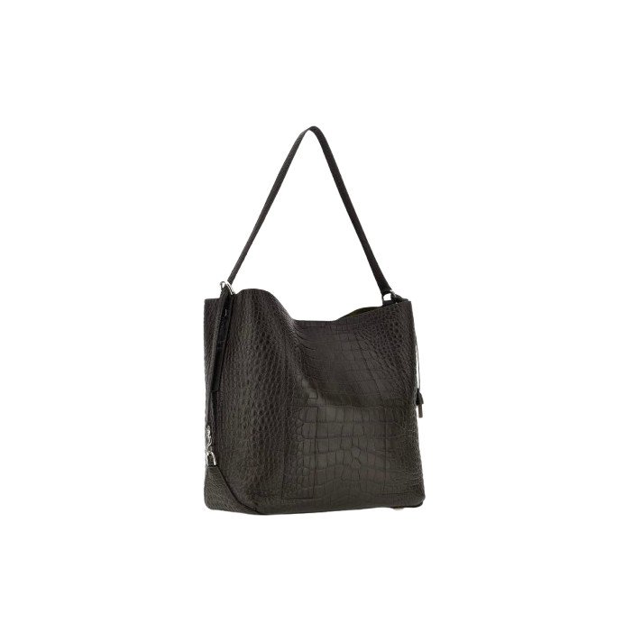 SAC HOBO EFFET CROCO CHOCO HOGAN
