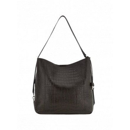 SAC HOBO EFFET CROCO CHOCO HOGAN