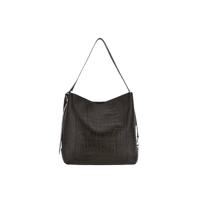 SAC HOBO EFFET CROCO CHOCO HOGAN