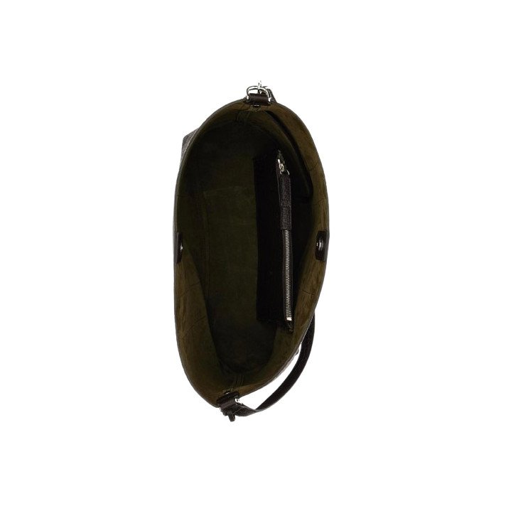 SAC HOBO EFFET CROCO CHOCO HOGAN