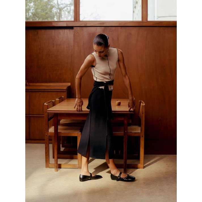 BALLERINE GINGER NOIR SOCQUE