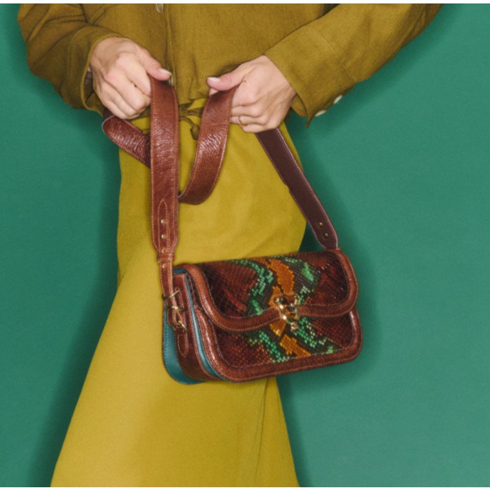 MANON BAGUETTE PYTHON OASIS CLARIS VIROT