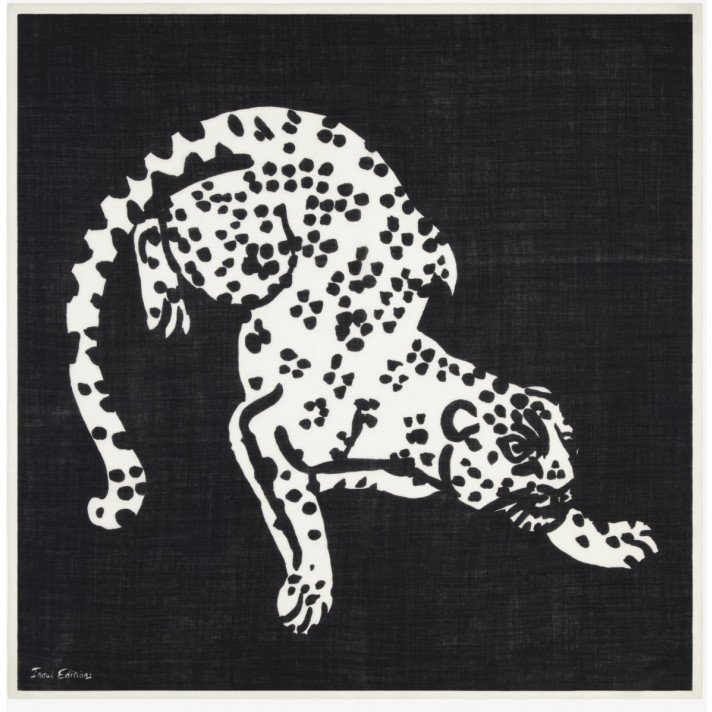 CARRE 100 FELINE BLACK INOUI EDITIONS