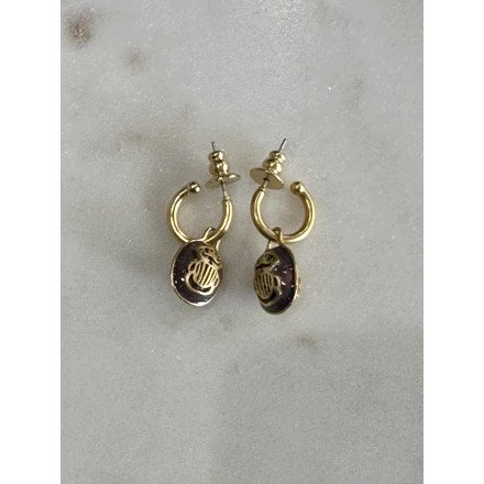BOUCLES D'OREILLES CREOLE DORE CLARIS VIROT
