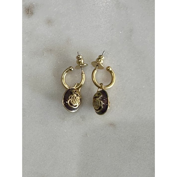 BOUCLES D'OREILLES CREOLE DORE CLARIS VIROT