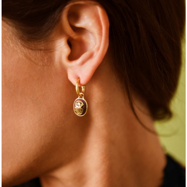 BOUCLES D'OREILLES CREOLE DORE CLARIS VIROT