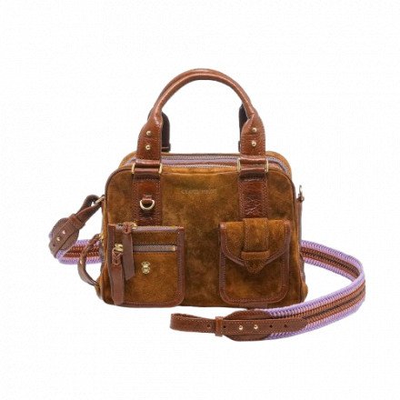 SAC RICHIE CUIR TABAC CLARIS VIROT