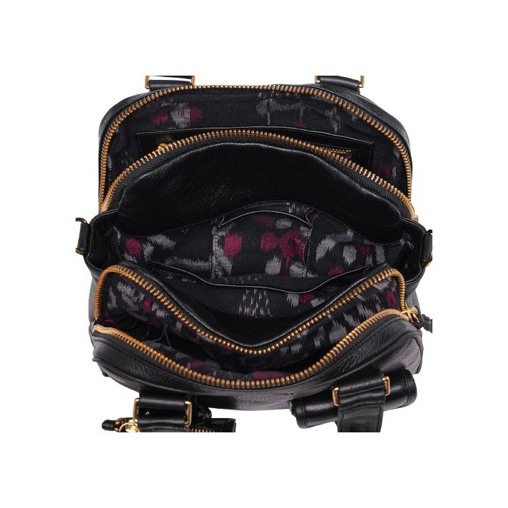 SAC RICHIE CUIR NOIR CLARIS VIROT