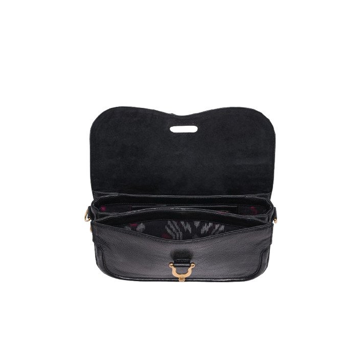 SAC MANON BAGUETTE CUIR NOIR CLARIS VIROT