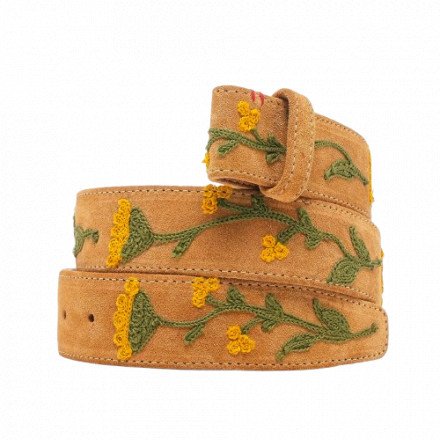 CEINTURE SUEDE MIEL BRODE CLARIS VIROT