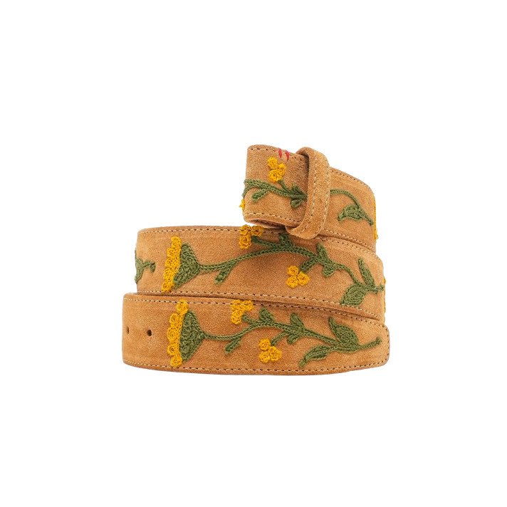 CEINTURE SUEDE MIEL BRODE CLARIS VIROT