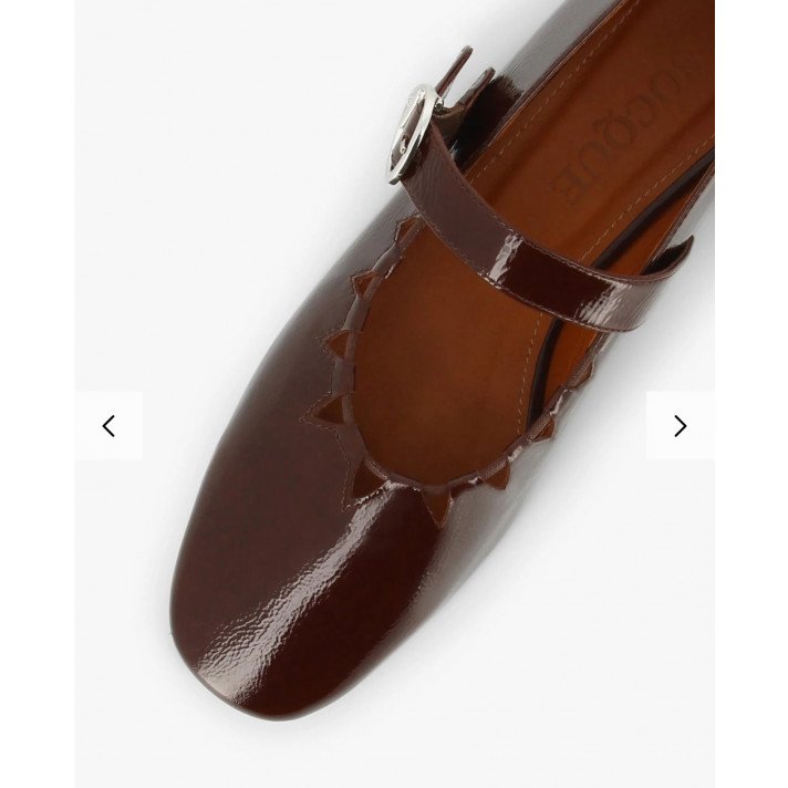 GINGER BALLERINE CHOCOLAT VERNIS SOCQUE PARIS