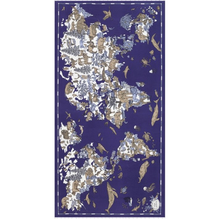 FOUTA 100 ATLAS NAVY INOUI ÉDITIONS