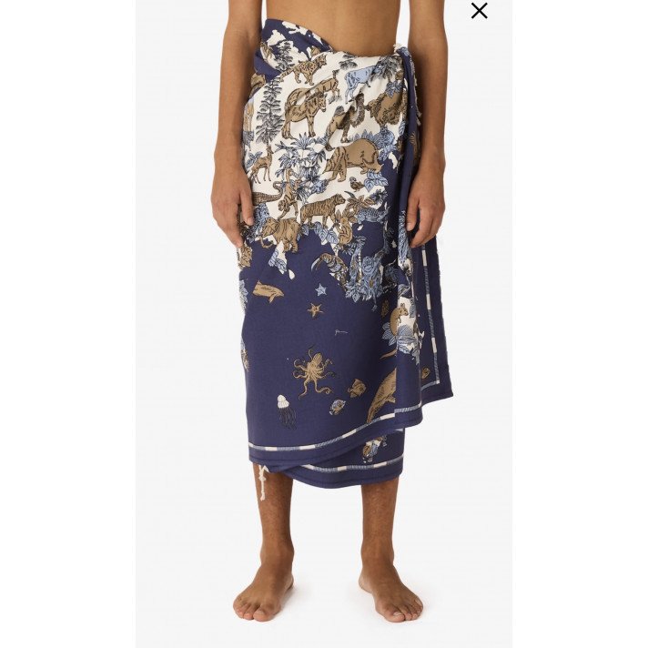 FOUTA 100 ATLAS NAVY INOUI ÉDITIONS