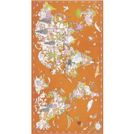 FOUTA 100 ATLAS ORANGE INOUI EDITIONS