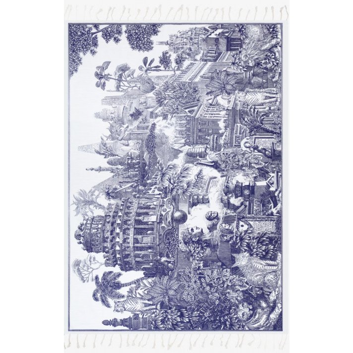 FOUTA 140 PIRANESI BLEU INOUI EDITIONS