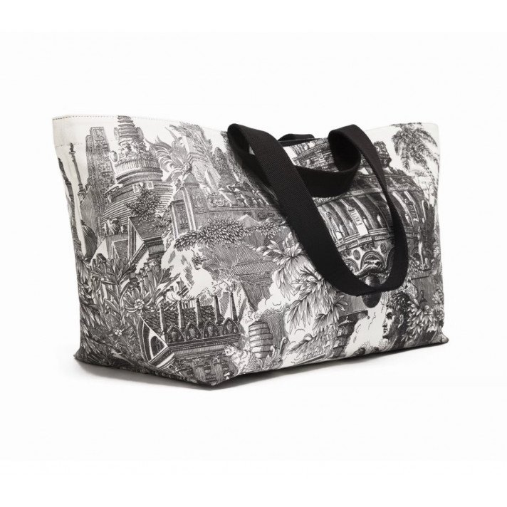 CABAS PIRANESI BLEU INOUI EDITIONS